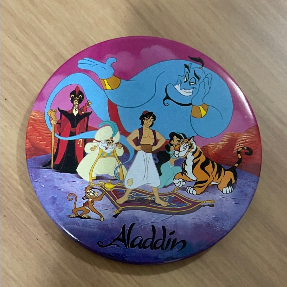 Aladdin Pink and Blue Collectible Pin